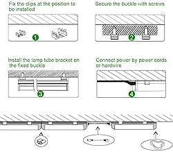 LightingWill LED T5 Integrated Fixture 4FT, Warm