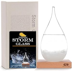 GR Storm Glass Weather Stations Water Drop Weather Predictor Creative Forecast Nordic Style Decorative Weather Glass (L)
