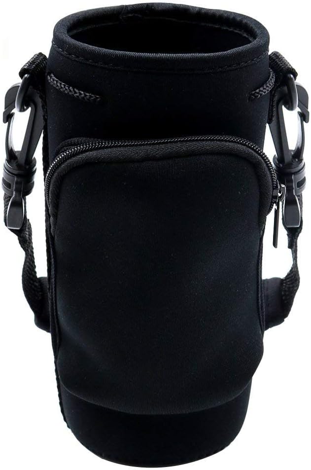 Wommty 40Oz Neoprene Insulated Water Drink Bottle Cooler Carrier Cover Sleeve Tote Bag with Carrying Handle and Adjustable Shoulder Strap for Climbing Cycling and Running Outdoor Activities (40 Oz)