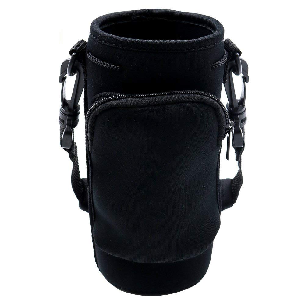 Wommty 40Oz Neoprene Insulated Water Drink Bottle Cooler Carrier Cover Sleeve Tote Bag with Carrying Handle and Adjustable Shoulder Strap for Climbing Cycling and Running Outdoor Activities (40 Oz)