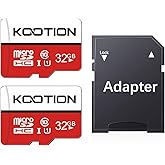 KOOTION 32 GB Micro SD Card 2-Pack Class 10 Micro SDHC Card + SD Adapter UHS-I Memory Card Ultra High Speed TF Card, C10, U1,