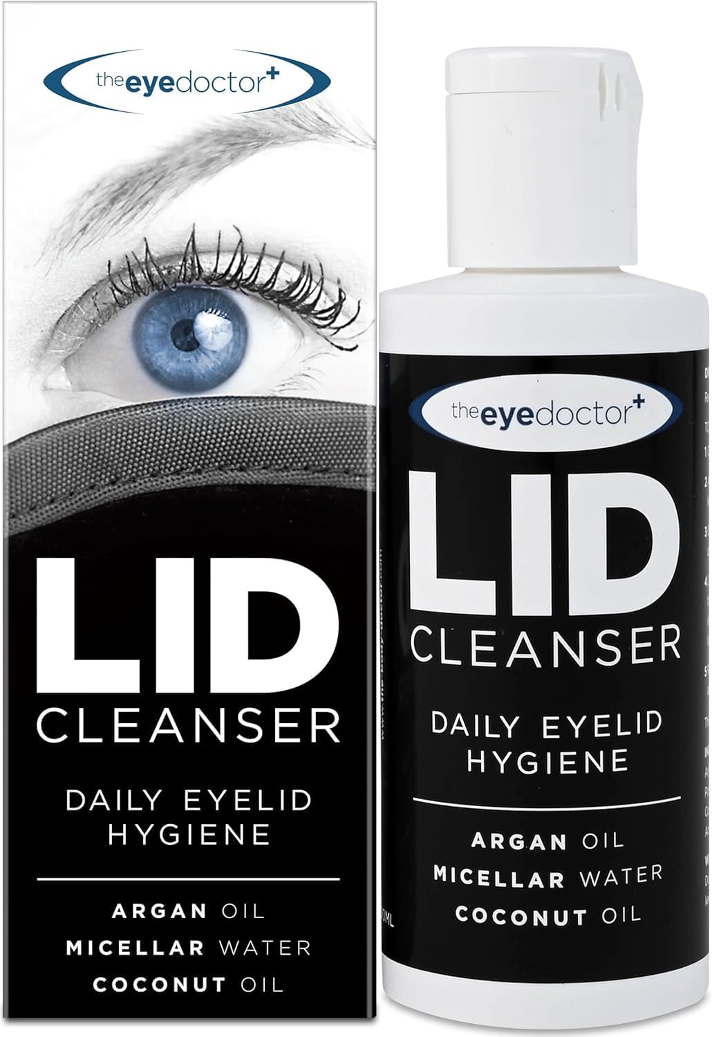 The Eye Doctor Lid Cleanser – Eyelid Cleanser to remove debris and make up from eyelids – Suitable for sensitive eyes – Contains Argan Oil Coconut Oil and Micellar Water 100ml