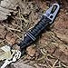 Bomber and Company Paracord Carabiner Survival Keychain Lanyard - Military Grade Type III 7 Strand 550 Lb Test Cord - Premium Survival Keychain Outdoor Gear - Green