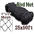 boknight 25' X 50' Net Netting for Bird Poultry Aviary Game Pens New 1" Square Mesh Size (25' x 50'-1'')