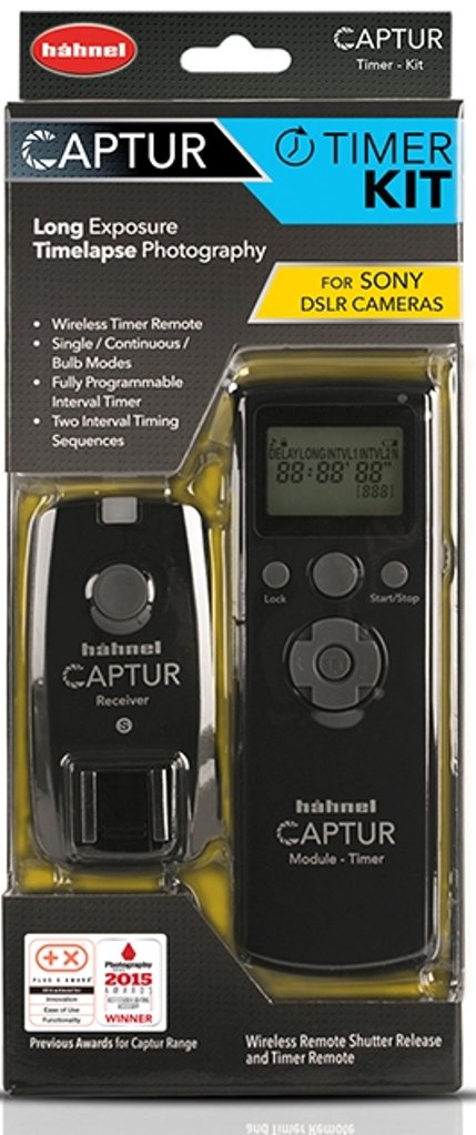 Hähnel - Captur Timer Kit Sony - Two Timing Sequences - AA Battery Powered - Additional receivers available to fire multiple DSLR’s - Larger easy to read LCD
