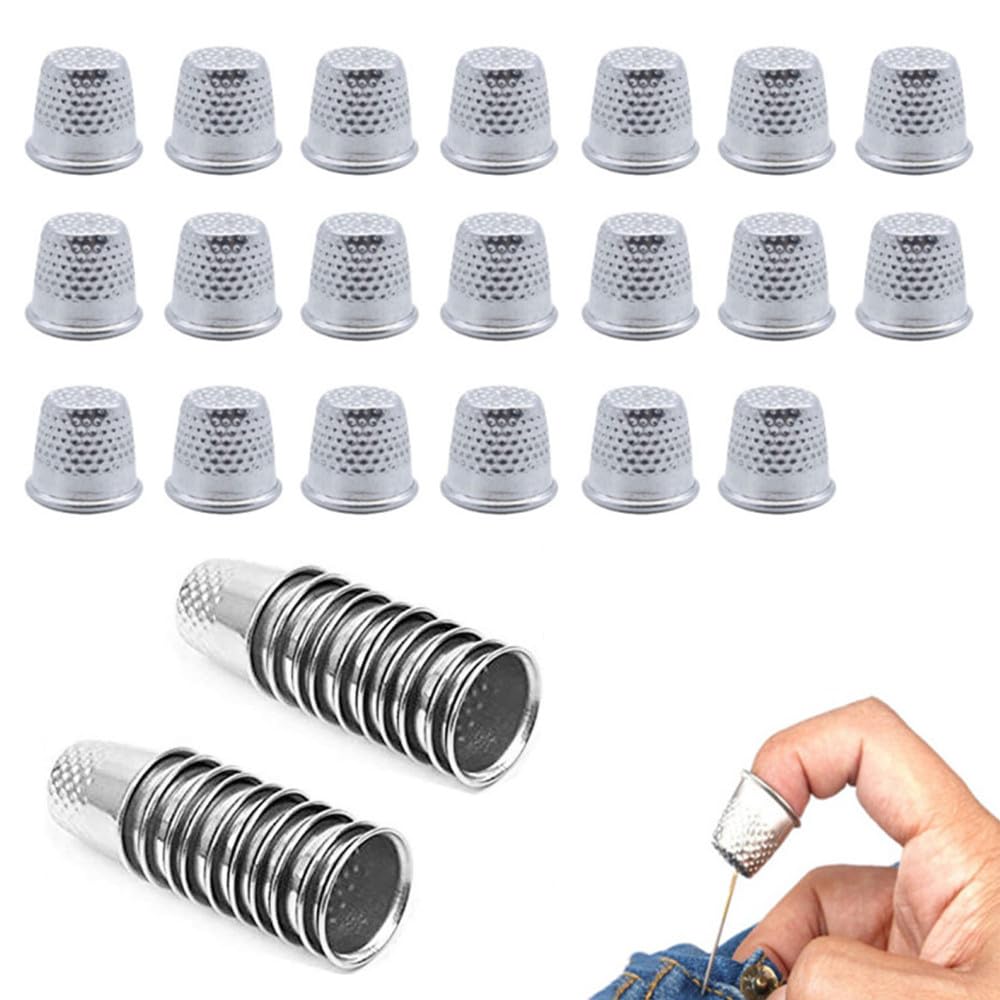 Kalsfisuia Sewing Thimble Metal Needle Shields Vintage Sewing Thimbles Pin Needle Grip Metal Thimbles for Pin Needle Large Knitting Quilting by Accessories 40 Pcs
