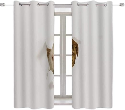 Cortinas de Cocina con Agujeros pasantes para habitación de niños, de