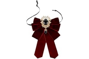 GHTIYLP Velvet Bow Ties for Men and Women Pre-tied Rhinestone Bow Tie for Tuxedo Party Prom Holiday