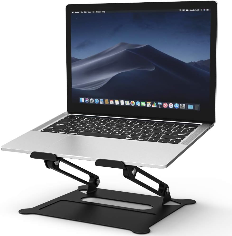 Besign LS05 Aluminum Laptop Stand, Ergonomic Adjustable Notebook Stand, Riser Holder Computer Stand Compatible with Air, Pro, Dell, HP, Lenovo More 10-15.6" Laptops