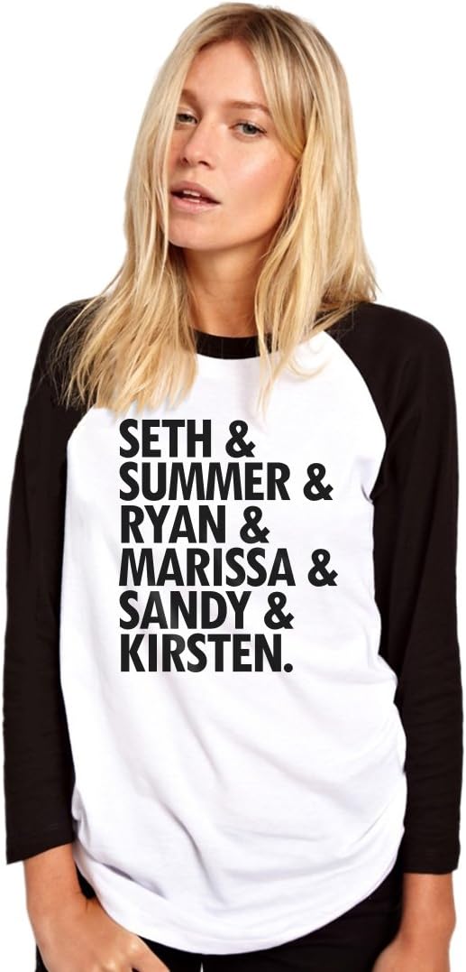 Seth Summer Ryan Womens Baseball Top - The OC Merchandise Box Set Gift tv Series - 3XL White/Black