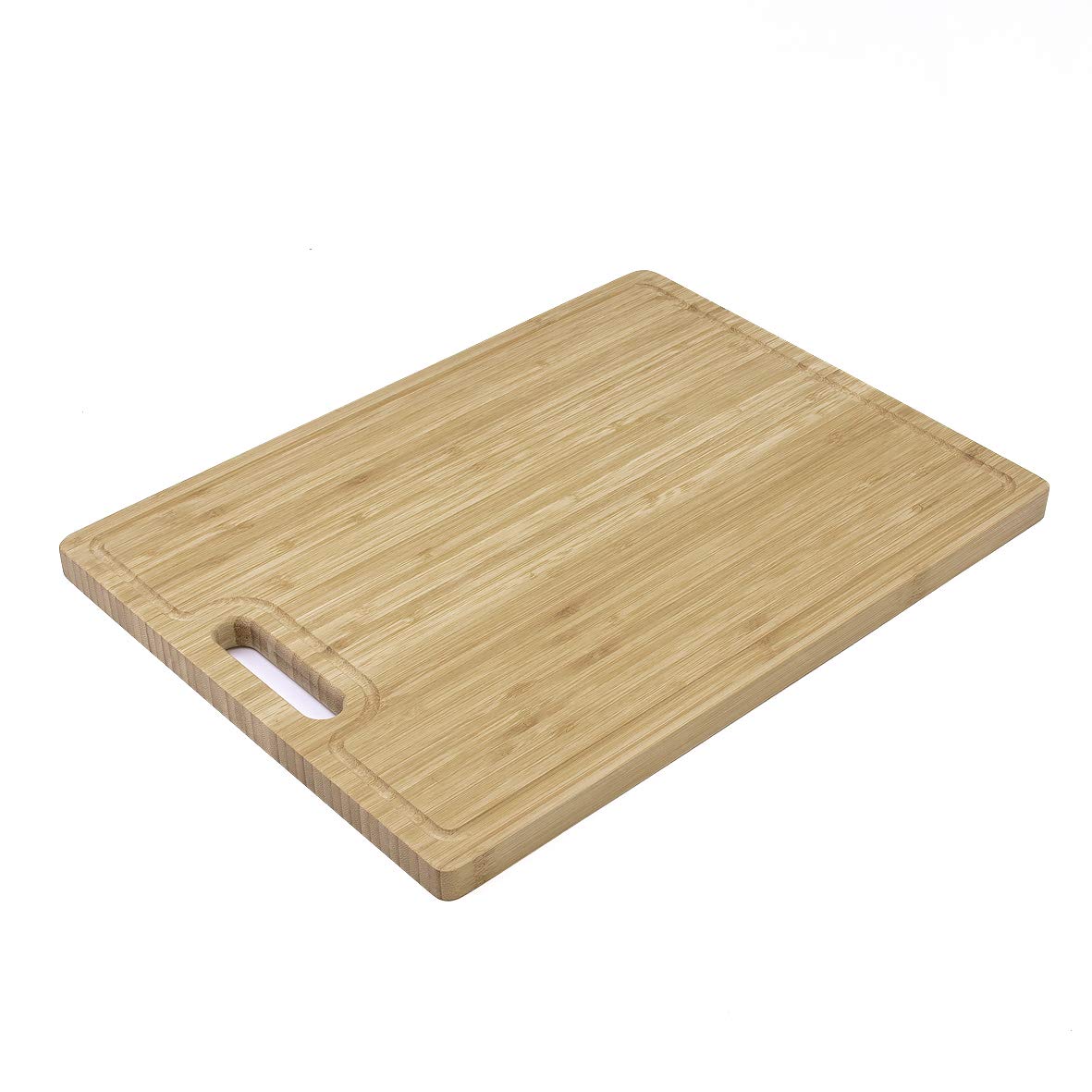 Blackmoor 62719 Organic Bamboo Chopping Board/Multi-Purpose for Preparing & Presenting Foods / 3 Individual Serving Compartments/Built-in Handle & Juice Grooves/Non-Porous & Easy Clean