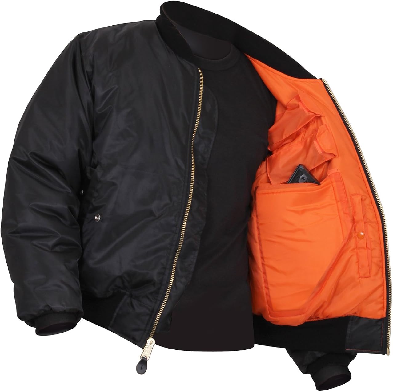 Rothco Concealed Carry MA1 Flight Jacket Black Amazon.ca Sports