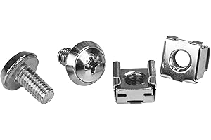 StarTech.com StarTech.com Rack Screws – 20 Pack – Installation Tool – 12 mm M6 Screws – M6 Nuts – Cabinet Mounting Screws and