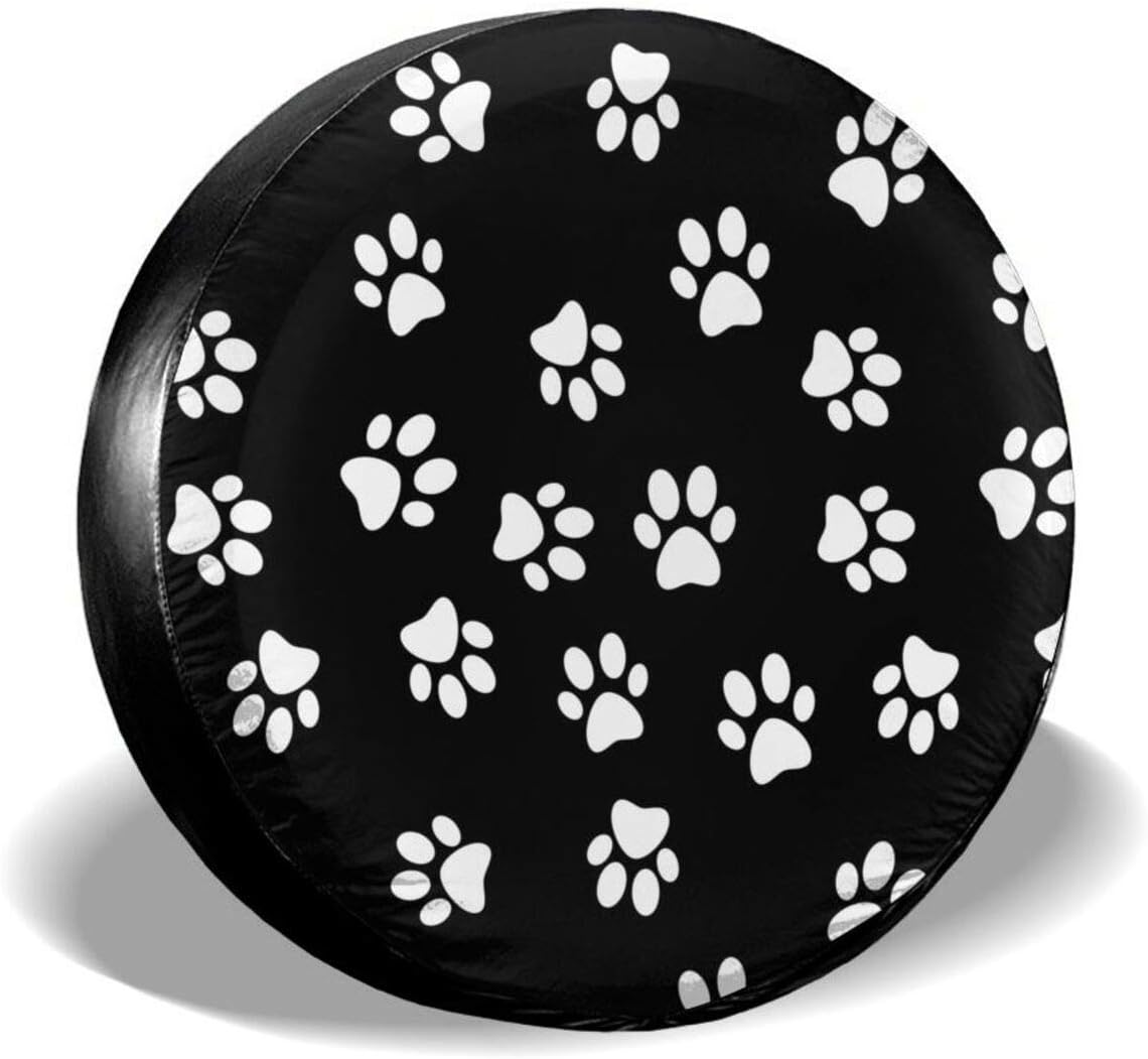 Dog Paw Print Spare Tire Cover Waterproof DustProof UV Sun