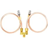 Pilot Tube 3/16" O.D X 20" Copper Pipe Bendable Range Oven Pilot Burner | with 2065641 Pilot Valve, for Commercial Gas Range, Hotel, Kitchen Gas Equipment