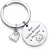 RSZOTW Golden Retriever Mom Keychain Golden Retriever Lover Jewelry Paw Print Charm Keychain
