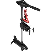 68LB Thrust Trolling Motor 8 Speed Electric Outboard Motor Boat Kayak Motor with 6&rsquo;&rsquo; Adjustable Handle 30'' Shaft Length &amp; LED Indicator Transom Mounted for Kayak, Fishing Boat