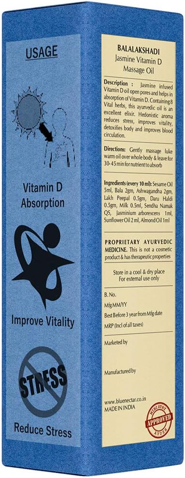 Blue Nectar Balalakshadi Sensous Jasmine Body Oil, 100 ml (Pack of 1) - Image 4