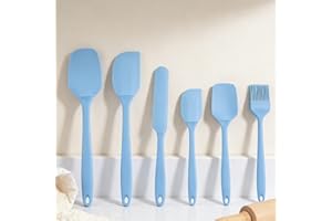 6pcs Food Grade Silicone Spatula Scraper, Cake Cream Smoother, Non-Stick Cream Cooking Spatula, Multi-Purpose Kitchen Baking 