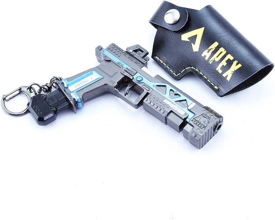 MANHUAN APEX Legends Game Metal RE-45 Automatic Pistol Gun Model Action Character Art Toy Collection Keychain Gift(Triple Take)