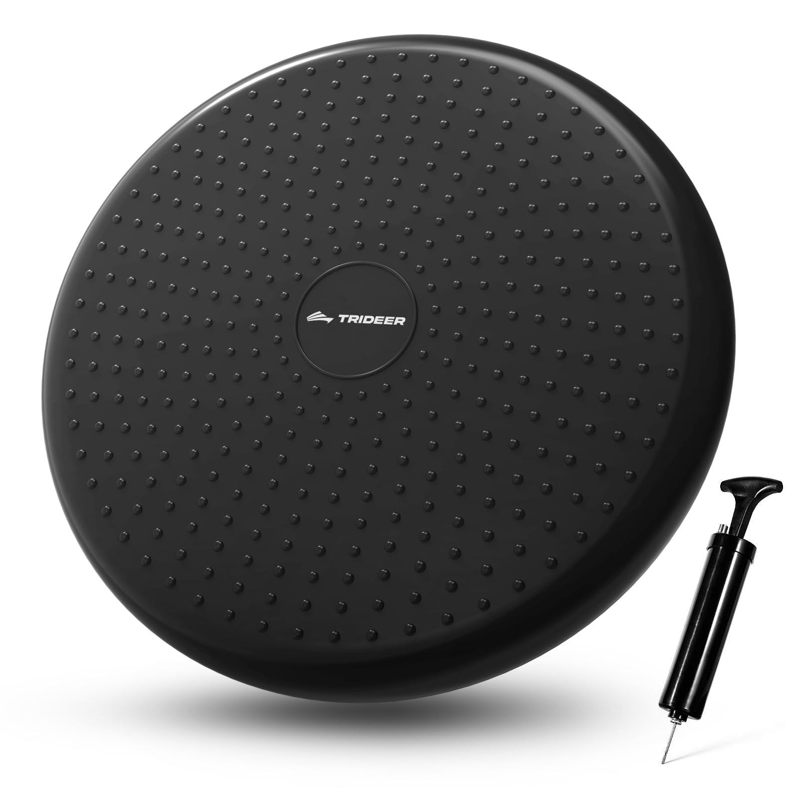 Photo 1 of Trideer Inflated Wobble Cushion - Wiggle Seat for Sensory Kids(Multiple Colors), Balance Disc (Extra Thick), Flexible Seating for All Age (34CM Black)