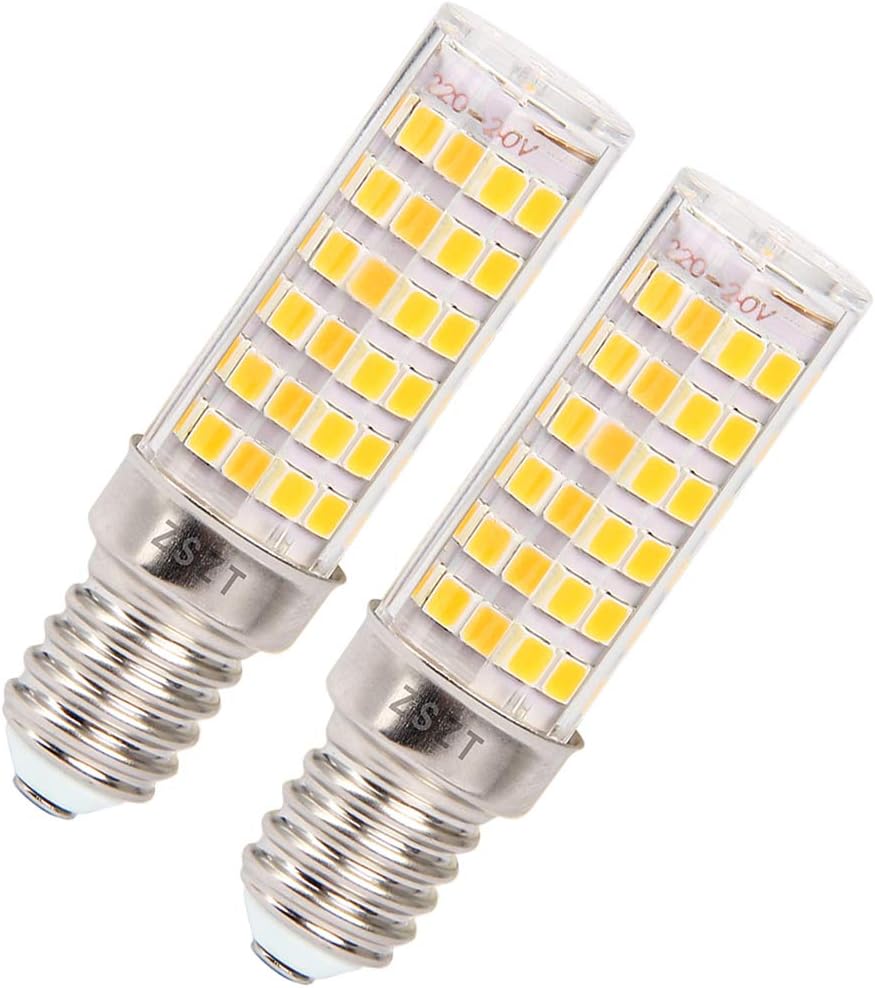 ZSZT Extractor Hood Bulb Warm White 3000K, E14 SES LED Bulbs 7Watt Equivalent 50W, AC220-240V Small lamp (Pack of 2)