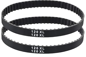 TOPPROS 120Xl SeriesWidth 3/8 inch 60Teeth 5.08mm Pitch Industrial Timing Belt，Pack of 2