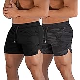 FLYFIREFLY Men's Gym Workout Shorts Running Lightweight Athletic Short Pants Bodybuilding Training