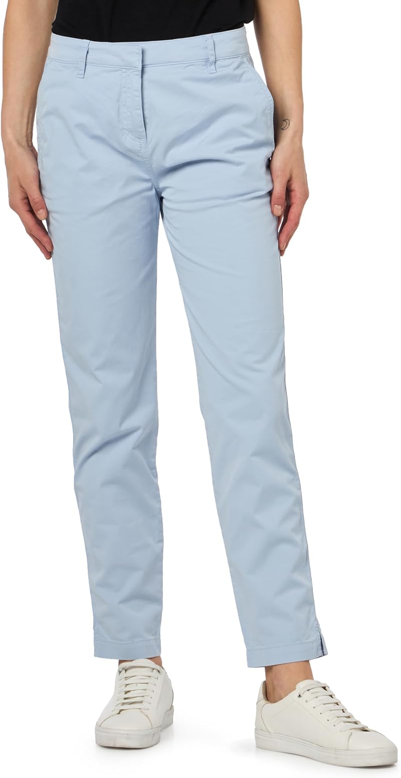 HUGO Women's Chino Flat Trousers Bright Purple Size 10 Haleya-1-D
