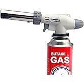 FunOwlet Butane Torch, Reverse Use Culinary Kitchen Blow Lighter with Adjustable Flame, Butane Fuel Not Included, Ideal for C