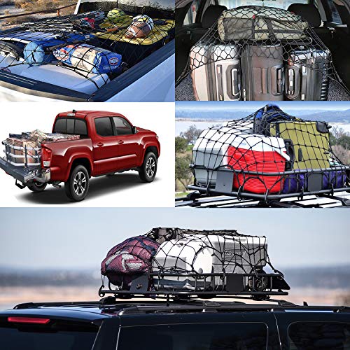 image for RELIANCER 4'x6' Latex Bungee Cargo Net Stretches to 8'x12' Heavy Duty 