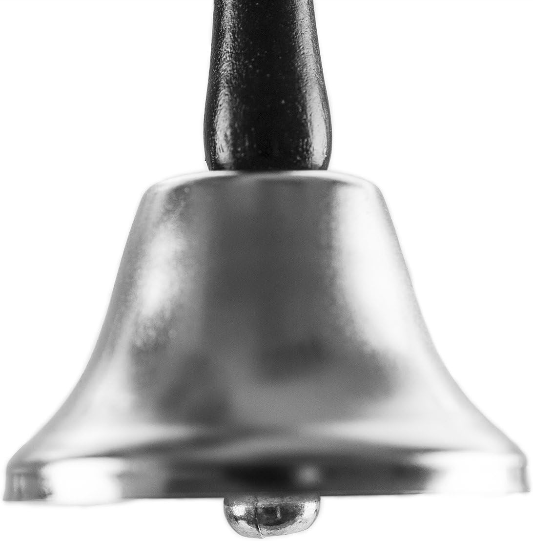 Silver Steel Tea Hand Bell for Wedding Events Decoration, Food Line, Alarm, Jingles, Ringing: Musical Instruments