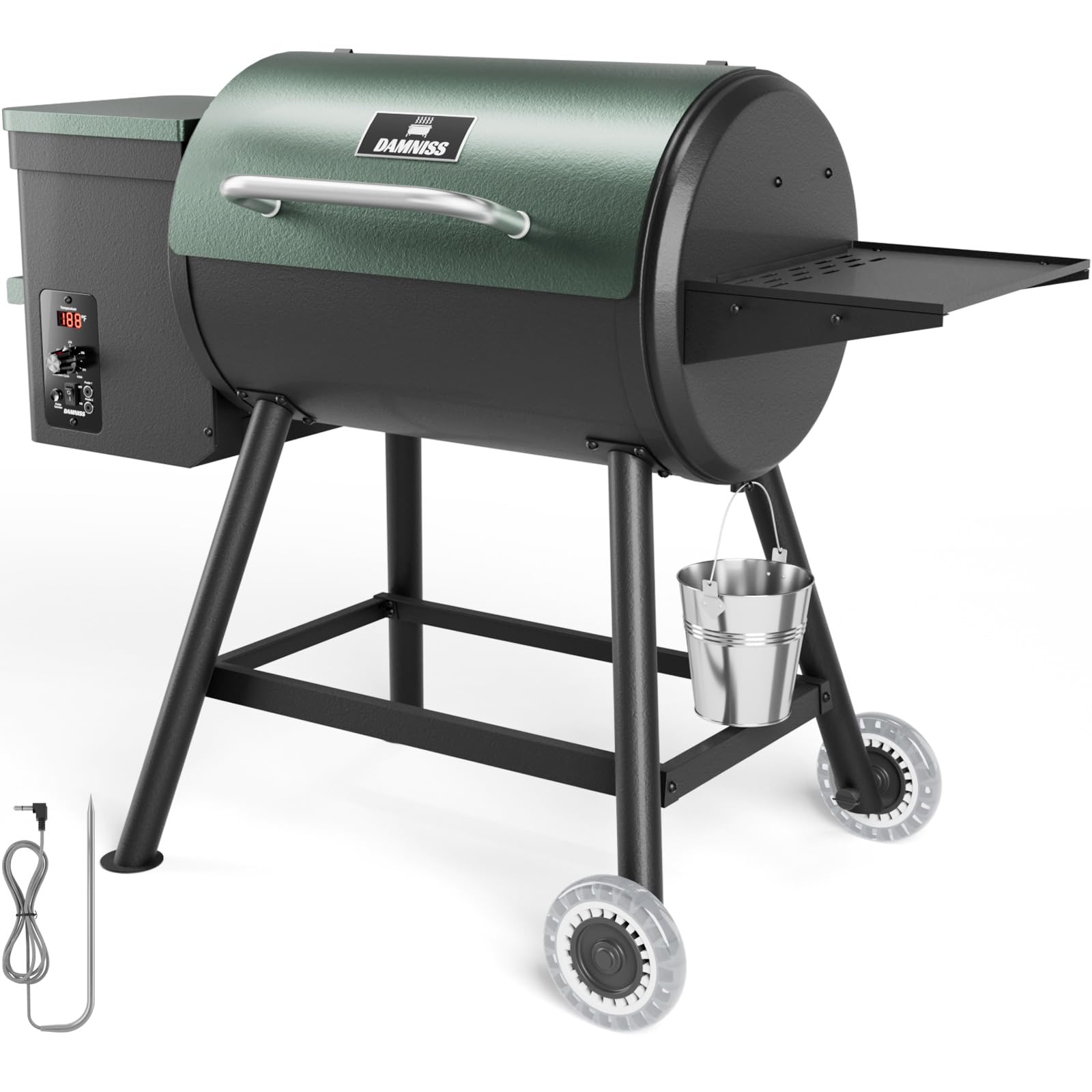 DAMNISS Pellet Smoker Grill Combo, Portable