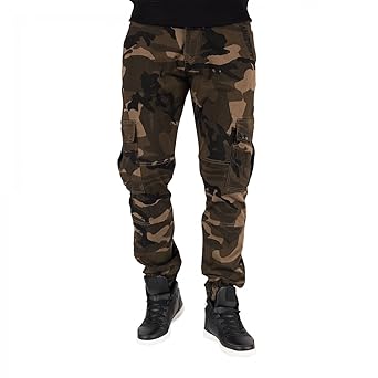 Amstaff Sarge Cargopants Camouflage Antifit Herren Jeans W30 W32 W34 W36 W38
