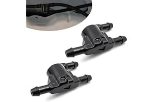 leediga 2 PCS Car Windshield Washer Hose Connector Replacements, Waterproof Durable Three-way Vehicle Hose Check Valve Accessories Compatible with Lexus #OEM 8532128020 (Black)