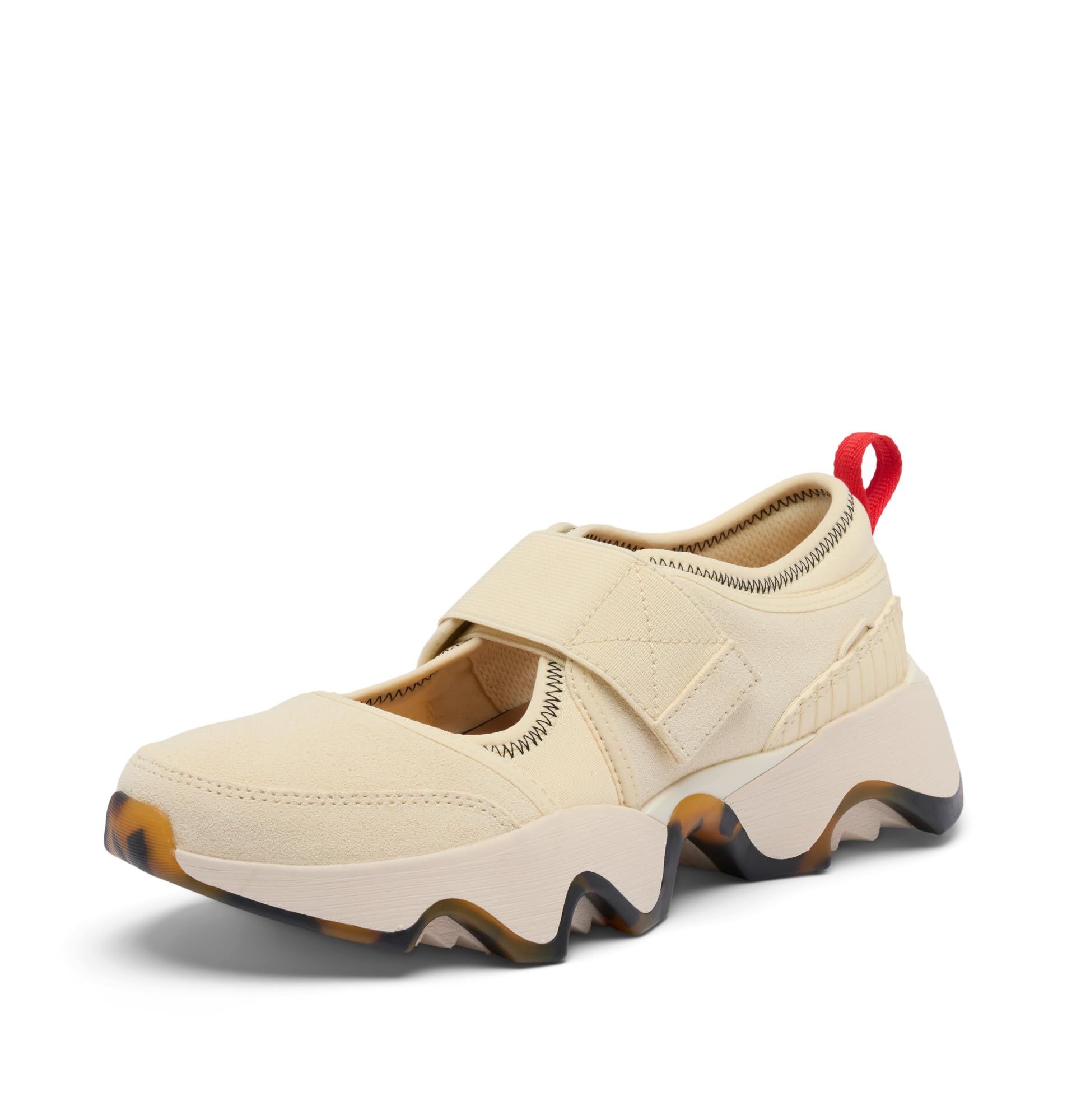 Sorel Women's Kinetic Impact II MJ Sneaker, Honey White/Bright Red, 5.5