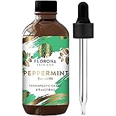 Florona Peppermint Essential Oil 100% Pure & Natural - 4 fl oz, Hair & Skin Care, Diffuser Aromatherapy, Soap Making, Candle