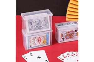 Plastic Card Organizer - Clear Storage Box for Business Cards, Playing Cards & Game Cards