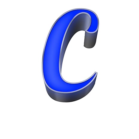 Letra Luminosa Led De Acero Y Plexiglás Azul 30 Cm De