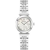 Bulova Ladies Classic Mini 2-Hand Quartz Watch, Diamond, Stainless Steel, Mother-of-Pearl Dial, 24.5mm