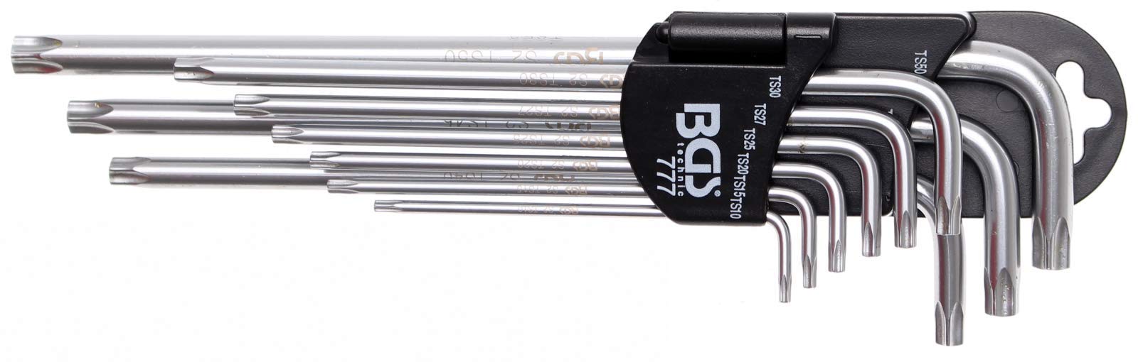 BGS 777 | L-Type Wrench Set | extra long | T-Star (for Torx Plus) TS10 - TS50 | 9 pcs.