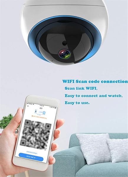 JUZEN berwachungskamera WiFi Drahtlose Fernberwachung HD Nachtsicht Smart Home Innenmonitor