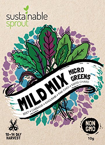 Microgreens Seeds Kit – 100% Non GMO - Broccoli, Radish, Peas, Spicy and Mild Mix for planting and sprouting indoor