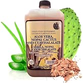 Aloe Vera, Nopal Cactus, and Cuachalalate Herbal Supplement &ndash; 33.8 fl oz (1.05 qt / 1L) &ndash; with Vitamin C for Digestive &amp; Immune Support