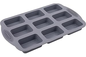 Baocuan 1 Pack Silicone Mini Bread Loaf Pan Non-Stick Mini Muffin Pan For Mini Bread, Brownie,Muffin,Cheesecake & Chocolate