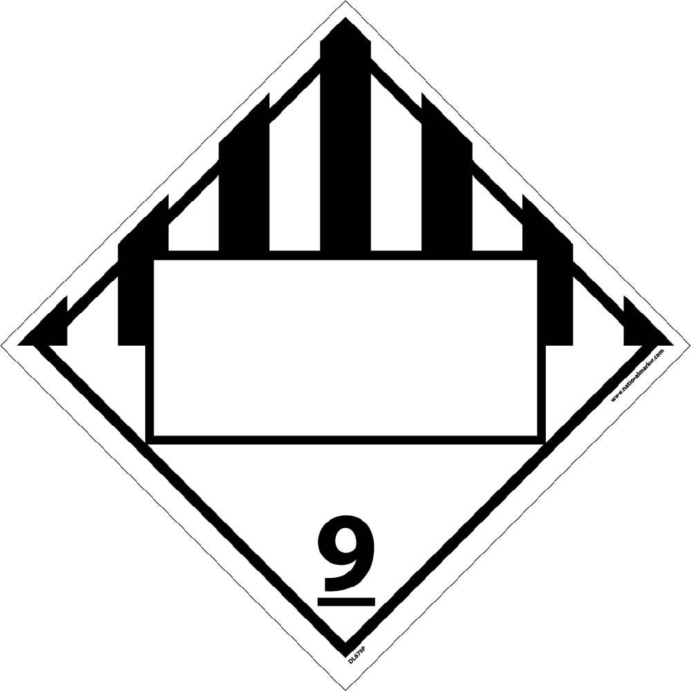Dl67bp National Marker Dot Placard Sign Class 9 Blank 10 Dl67bp National Marker Dot Placard Sign Class 9 Blank 10