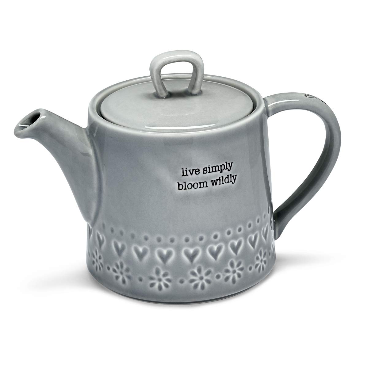 Cooksmart British Designed Ceramic Tea Pot | Large Teapot For Serving Hot Drinks | Tea Pots For All Family Sizes - Purity