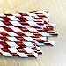 Foil Red Stripe Paper Straws - Christmas Valentine Birthday 4th of July Supply - 7.75 Inches - 100 Pack - Outside the Box Papers Brand