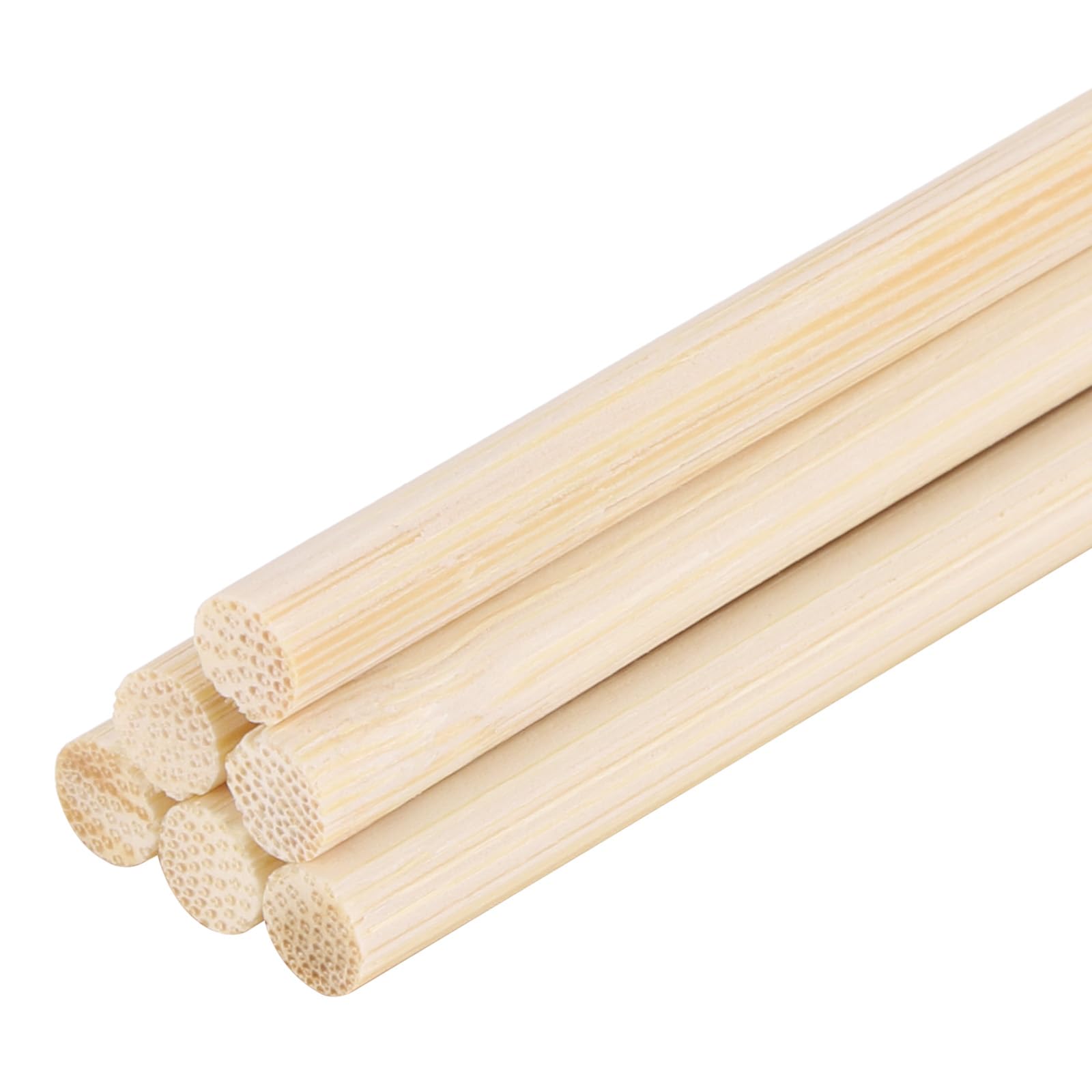 DMiotech 25 Pack 6mm x 450mm Wooden Dowel Rods Unfinished Natural Sticks Wood Craft Sticks for Home Decor Projects and Making DIY Craft,Wood Color