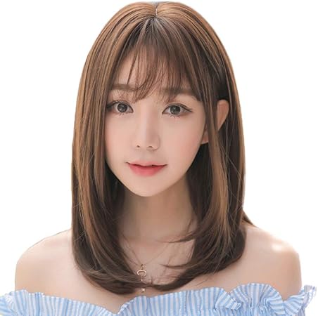 Amazon Co Jp Yinkuu ウィッグ かつら 可愛い 自然 小顔効果 内巻き 前髪 梨花ウィッグ 女性用かつら フルウィッグ ウィッグ ロング レディース ビューティー